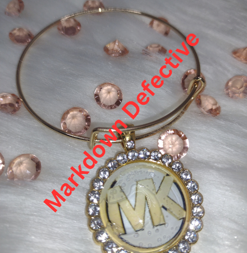 Gold Large Charm  Bangle Bracelet (MARKDOWN)
