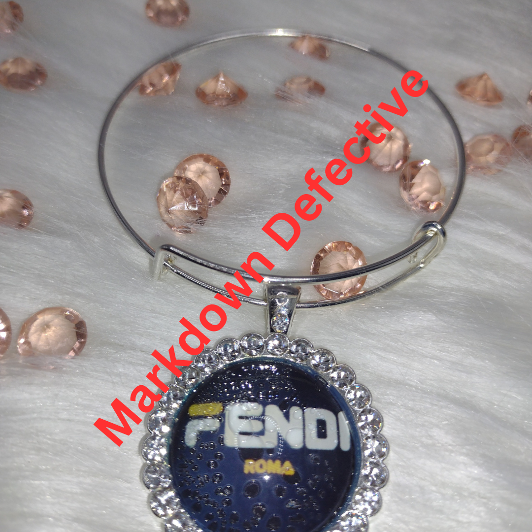 Silver Large Charm  Bangle Bracelet (MARKDOWN)