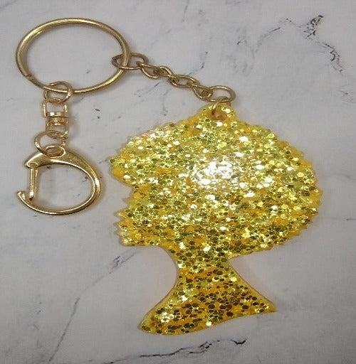 Afro Lady Keychain