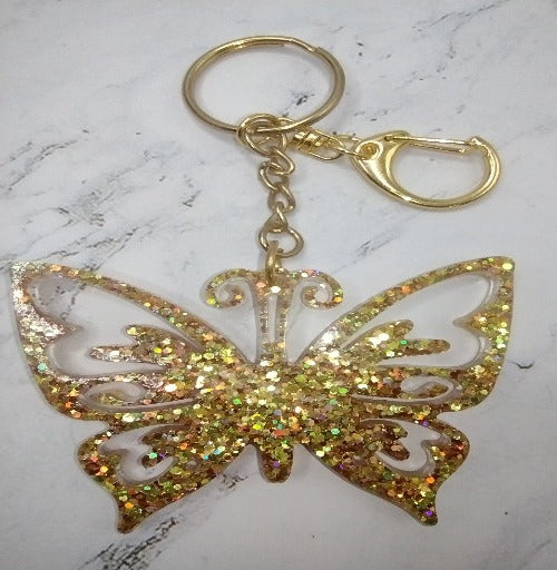 Gold Butterfly Keychain