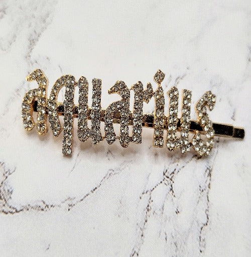 Zodiac Old English Hair Pins