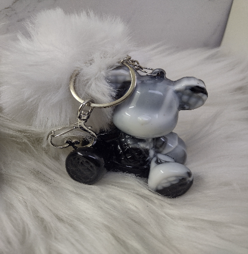 Custom Quilted Bear Keychain