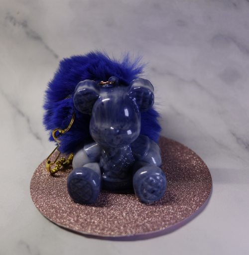 Custom Quilted Bear Keychain