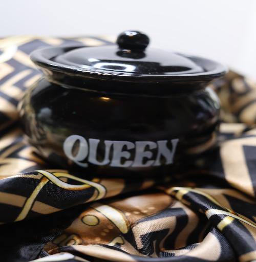 Custom resin storage jar with glossy finish, available in multiple sizes