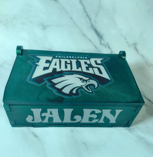 Custom resin game box with glossy finish for storing domino sets