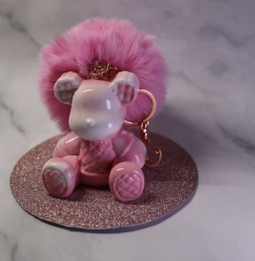 Custom Quilted Bear Keychain